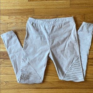 NanaMacs Pink velvet leggings